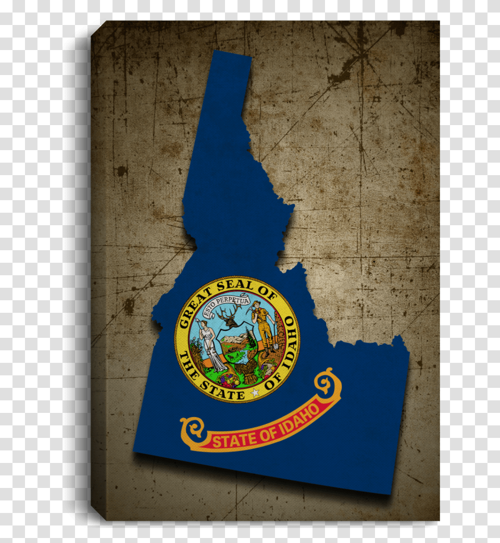 Idaho Flag State Outline Canvas, Logo, Trademark, Badge Transparent Png
