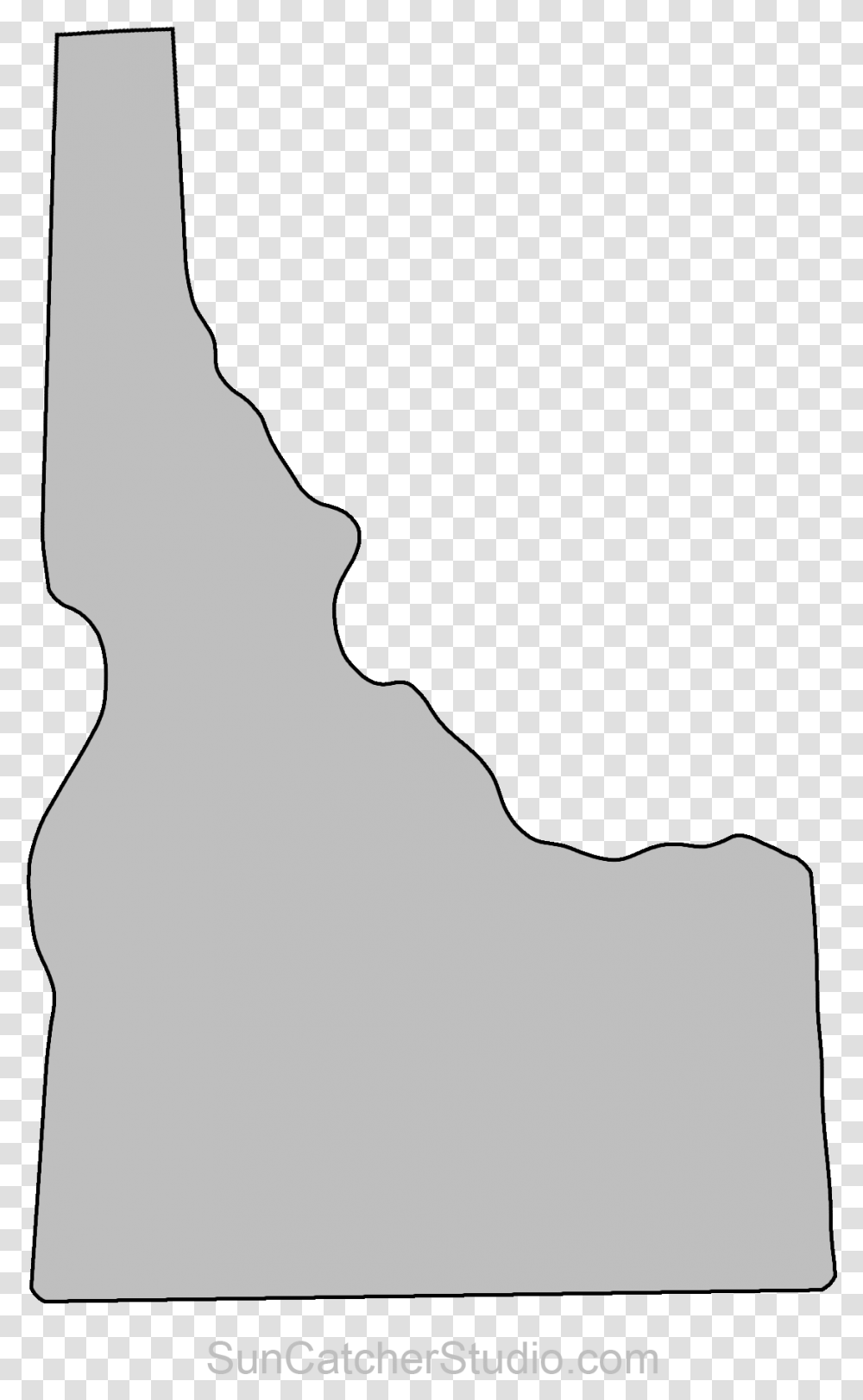 Idaho State Outline, Silhouette, Person, Arrow Transparent Png