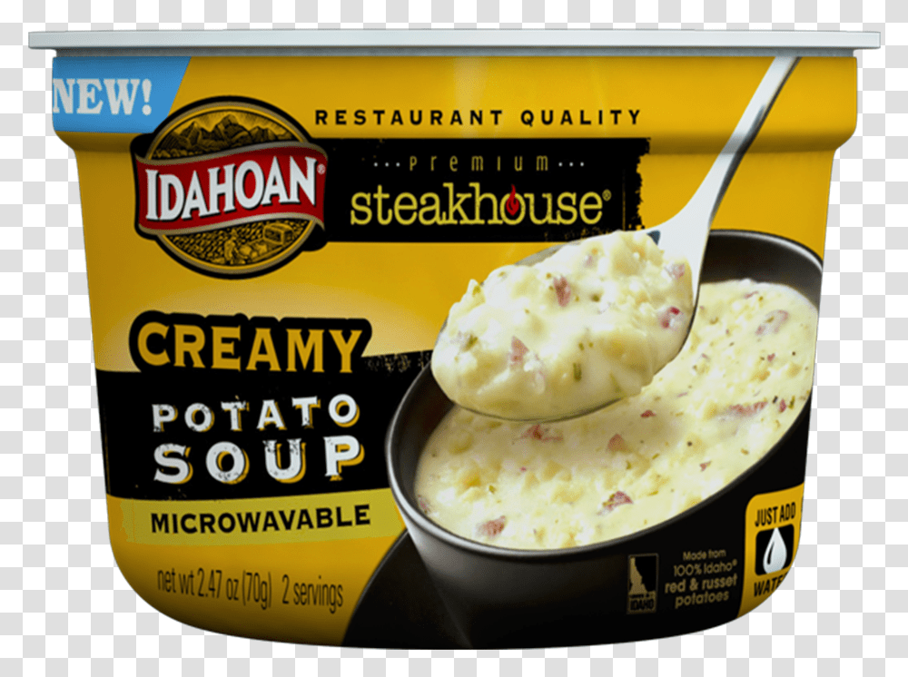 Idahoan Potato Soup Cup, Ice Cream, Dessert, Food, Creme Transparent Png