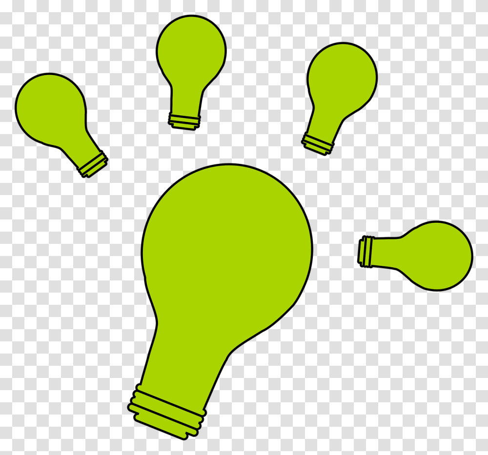 Idea Bulb Light Free Picture, Lightbulb, Green Transparent Png