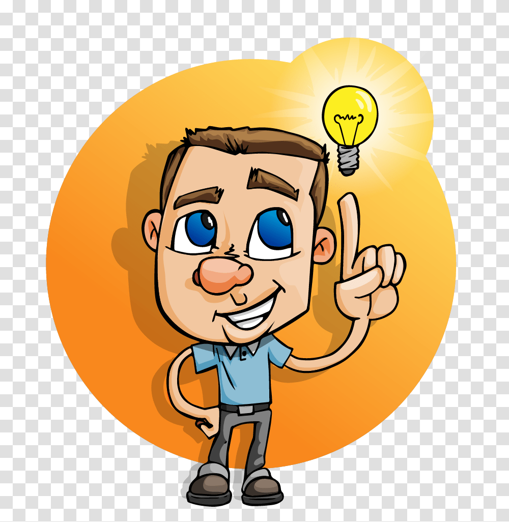 Idea Clipart Idea Man Thinking Light Bulb Clip Art, Face, Person, Human, Food Transparent Png