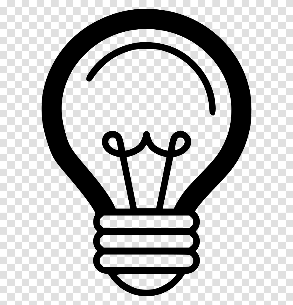 Idea Idea Icon Svg, Light, Lightbulb, Stencil Transparent Png