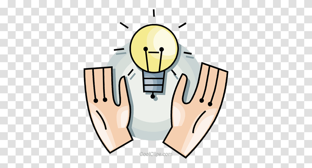 Idea Light Bulb Royalty Free Vector Clip Art Illustration, Apparel, Hand, Glove Transparent Png