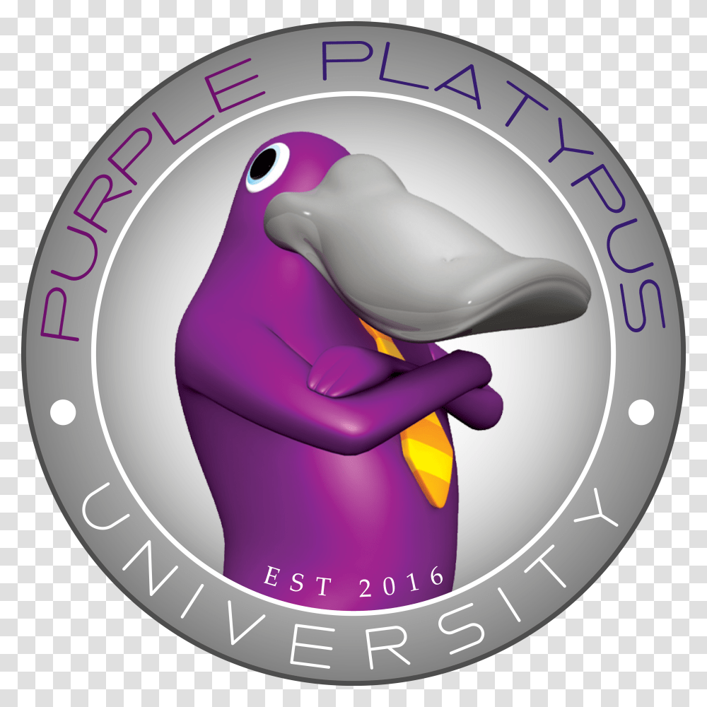 Idea Series Representative Cartoon Purple Platypus, Label, Logo Transparent Png