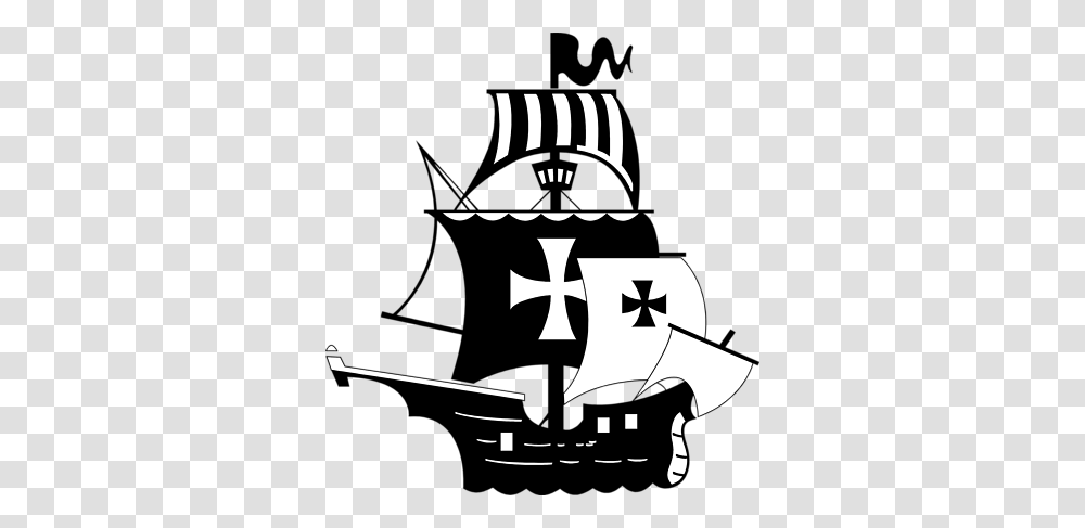 Ideal Free Pirate Clipart Black And White Free Pirate Ship Clip Art, Stencil, Apparel Transparent Png