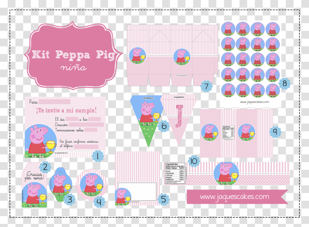 Ideas Cumple Peppa Pig, Page, Paper, Purple Transparent Png