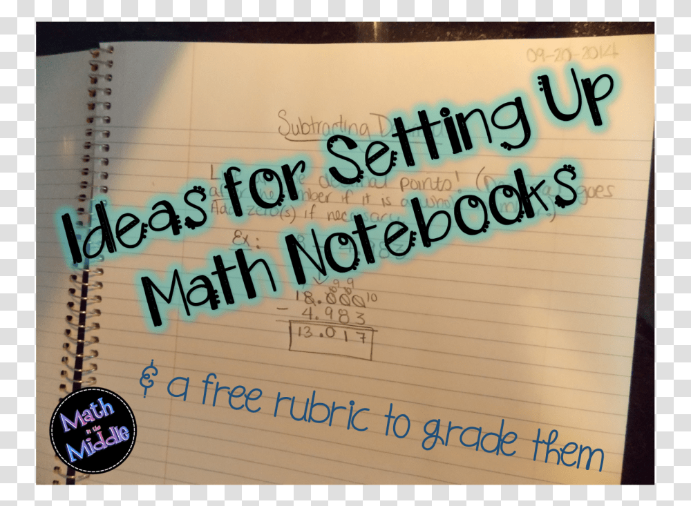 Ideas For Setting Up Math Notebooks Paper, Handwriting, Calligraphy, Poster Transparent Png