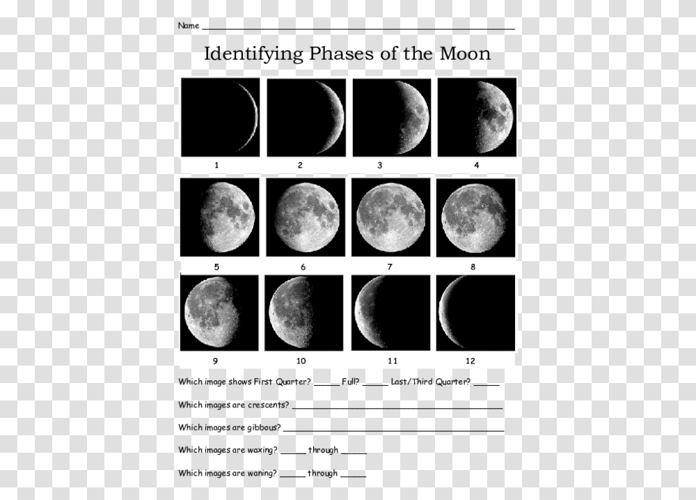 Identifying The Phases Of The Moon Ii, Nature, Outdoors, Astronomy, Outer Space Transparent Png