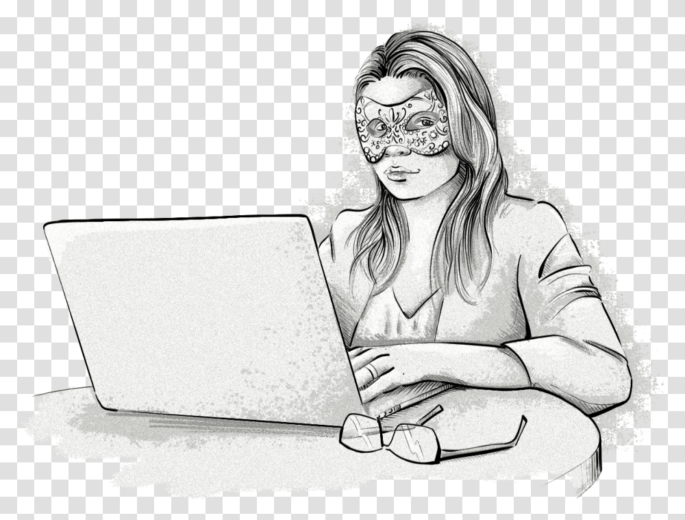 Identity In Adtech Sketch, Person, Human, Drawing Transparent Png