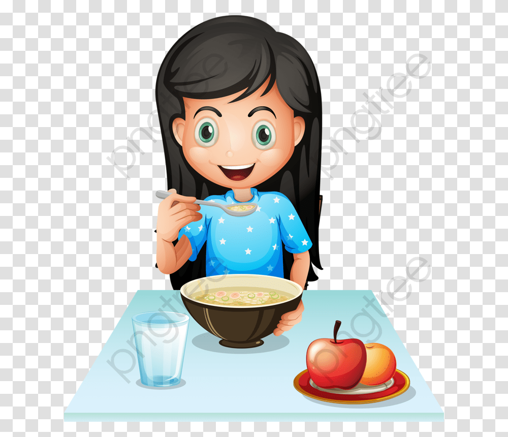 Identity Theft Clipart Eat Breakfast Clipart, Person, Human, Bowl, Eating Transparent Png