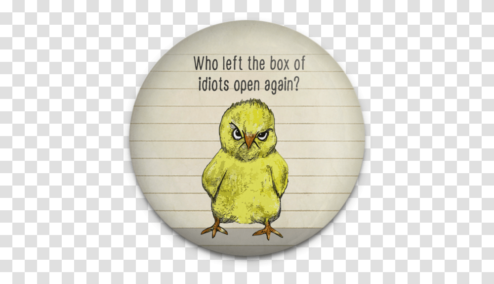 Idiot Box Chick Magnet Left The Box Of Idiots Open, Owl, Bird, Animal, Text Transparent Png