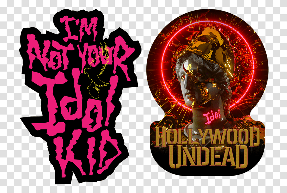 Idol Sticker Set Featured Hollywood Undead Hair Design, Poster, Advertisement, Person, Human Transparent Png