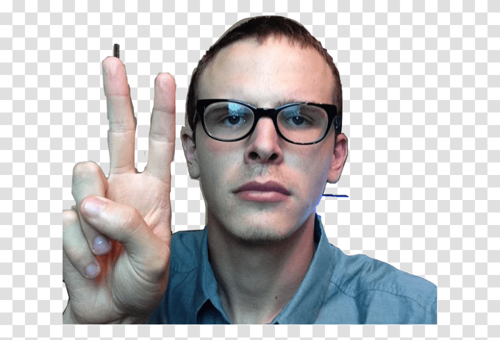 Idubbbz When He Was Young, Person, Human, Finger, Glasses Transparent Png