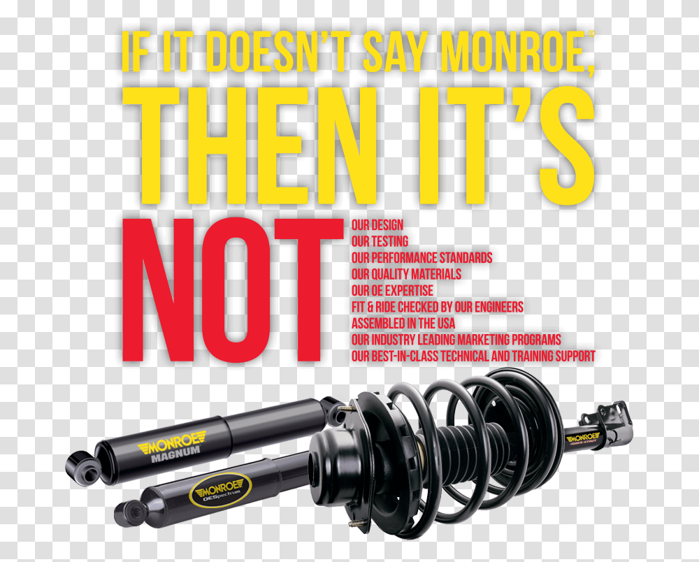 If It Doesn't Say Monroe Then It's Not Monroe Shocks, Machine, Coil, Spiral, Rotor Transparent Png