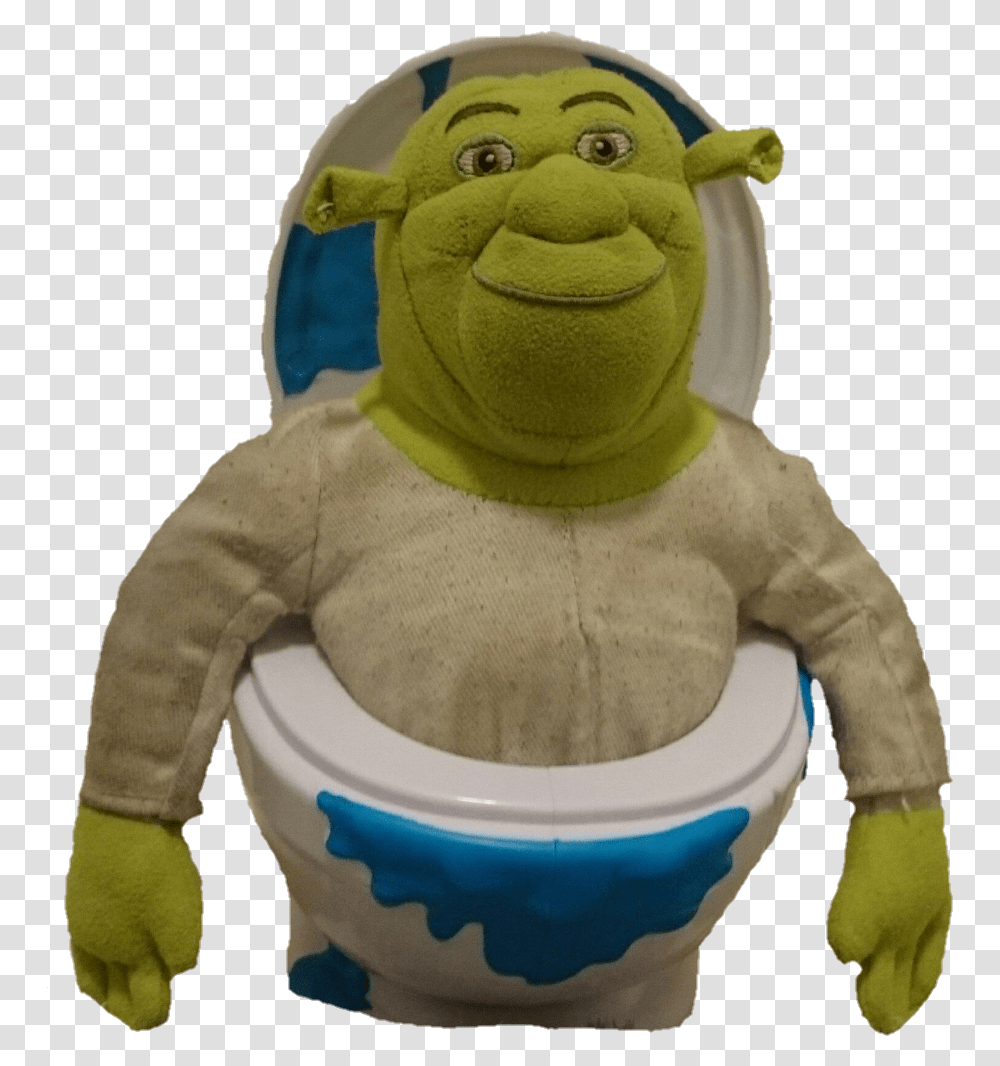 If Yall Wanna Meme The Shrek Coming Out The Toilet Shrek On The Toilet, Plush, Toy, Indoors, Room Transparent Png