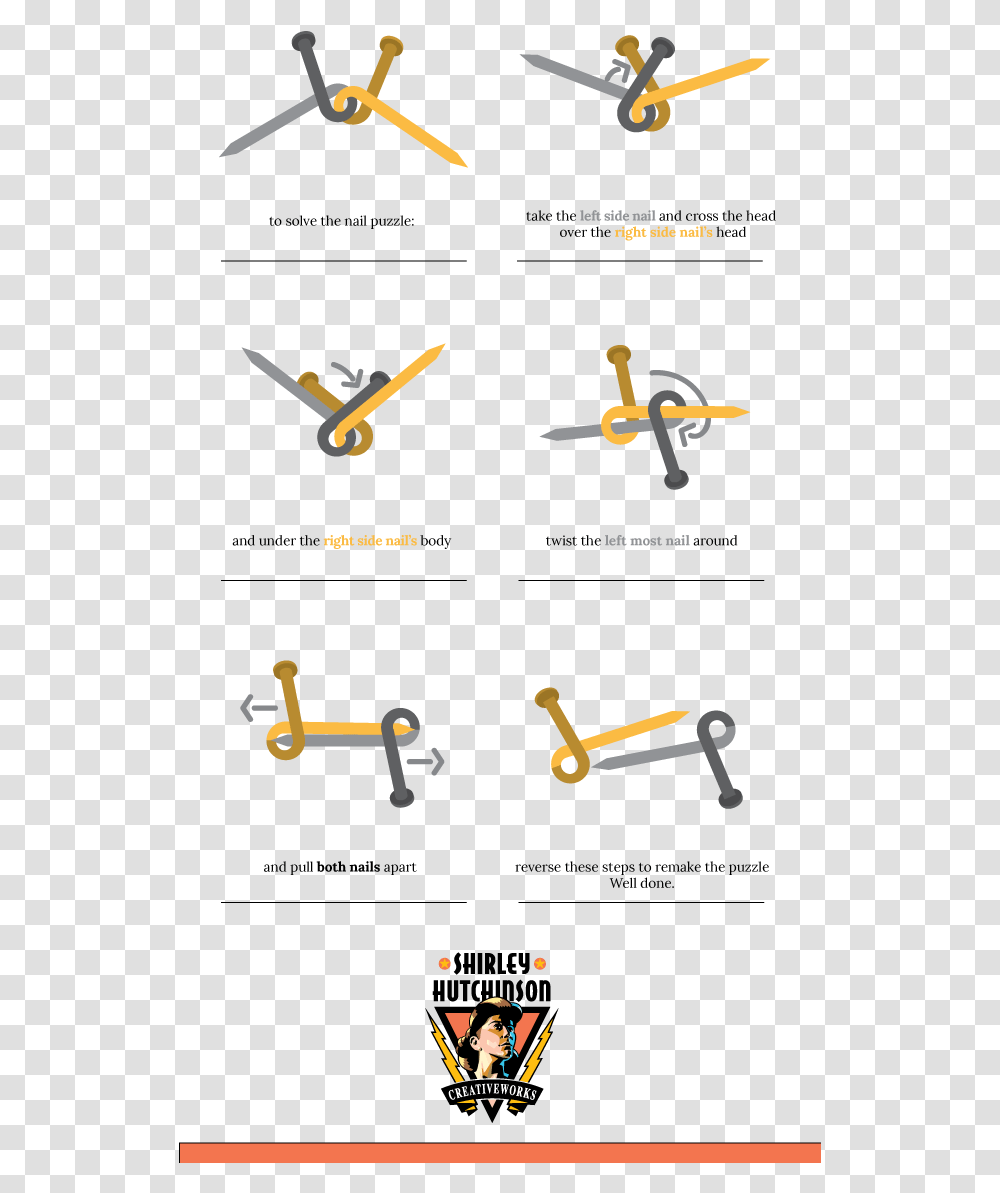 If You Have Received A Nail Puzzle And Can't Figure, Person, Human, Bronze, Airplane Transparent Png