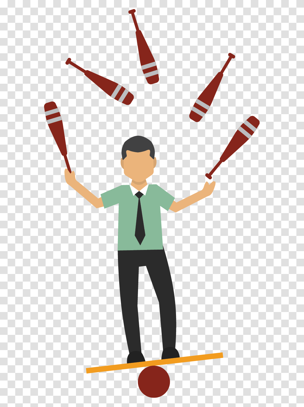 If You Work In Business Continuity Management You Illustration, Juggling, Person, Human, Tie Transparent Png