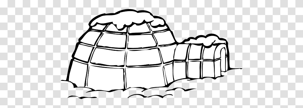 Igloo Clip Art Black And White, Nature, Outdoors, Soccer Ball, Sport Transparent Png