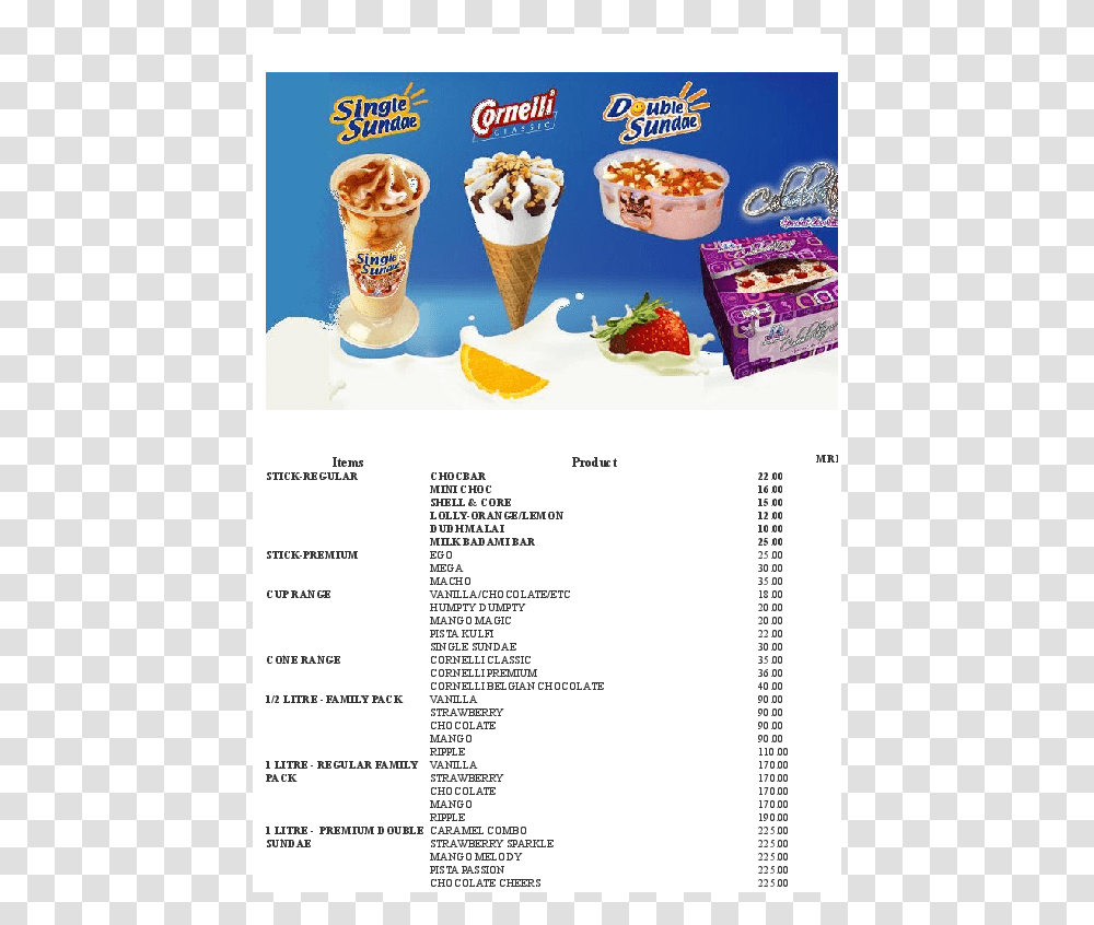Igloo Ice Cream Price List In Pakistan, Dessert, Food, Creme Transparent Png