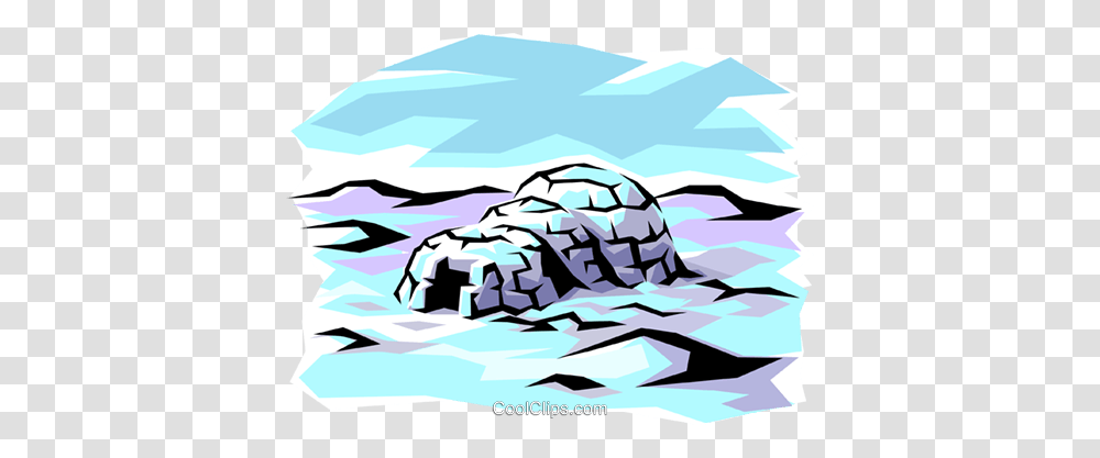 Igloo Royalty Free Vector Clip Art Illustration, Nature, Outdoors, Snow, Ice Transparent Png