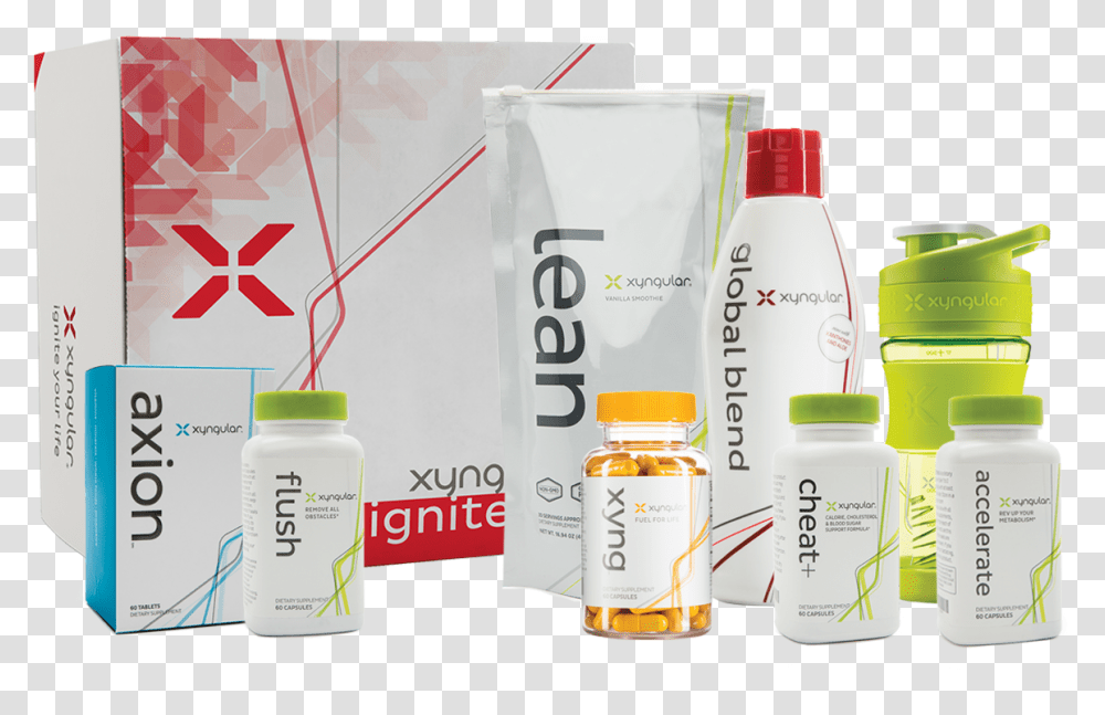 Ignite Kit Xyngular Weight Loss Kit, Bottle, Label, Shaker Transparent Png