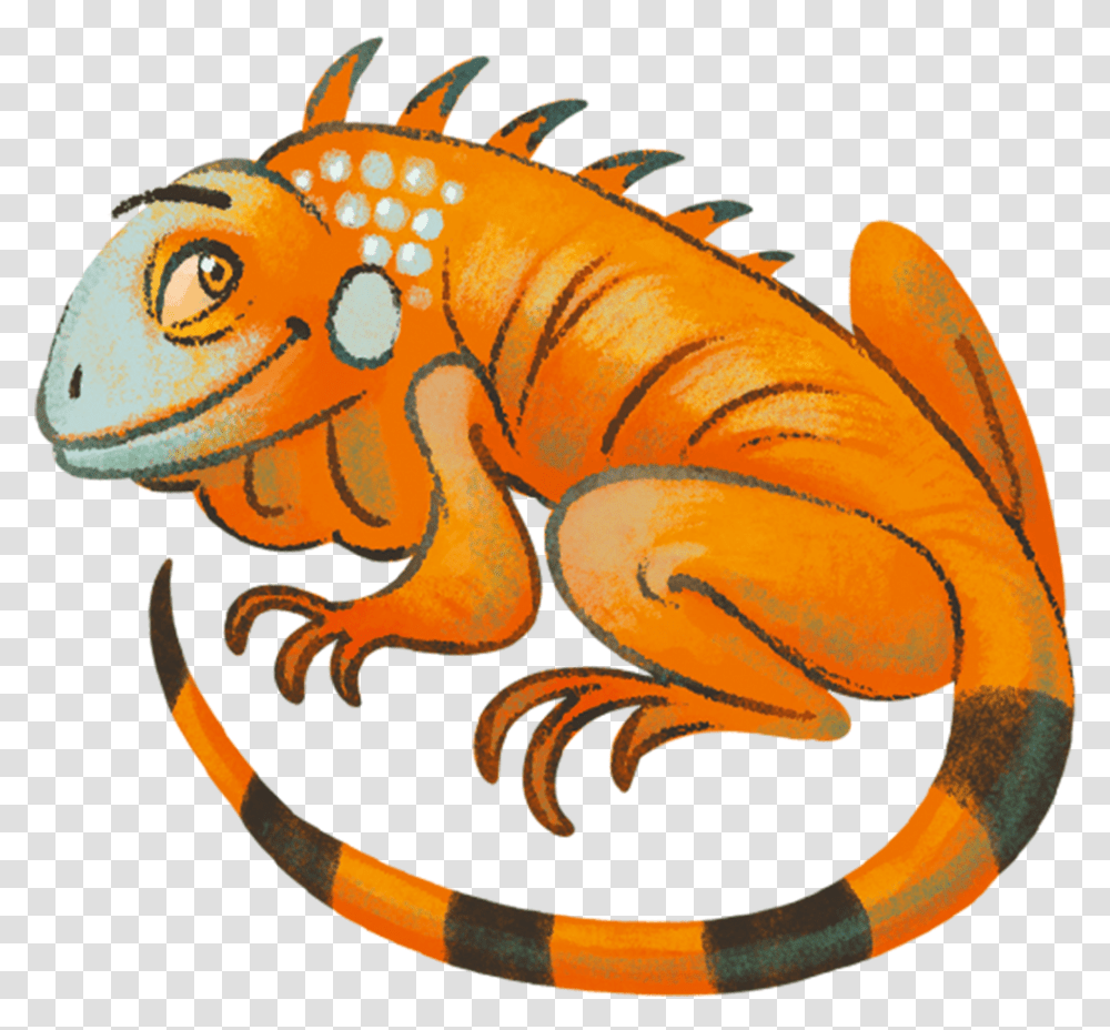 Iguana Clipart Orange Iguana, Lizard, Reptile, Animal Transparent Png