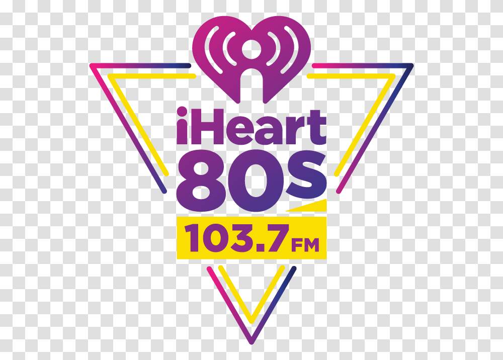 Iheart 80s Big Iheartradio, Logo, Trademark, Light Transparent Png