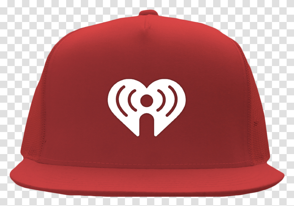 Iheart Logo Red Trucker Iheartradio Iheartradio, Clothing, Apparel, Baseball Cap, Hat Transparent Png