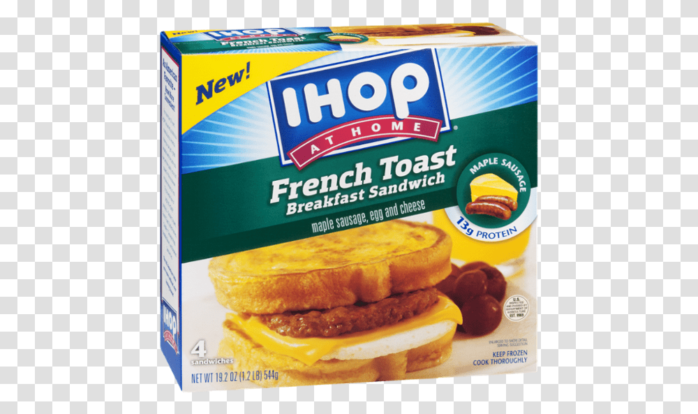 Ihop Frozen Breakfast Sandwiches, Burger, Food, Bread, Plant Transparent Png