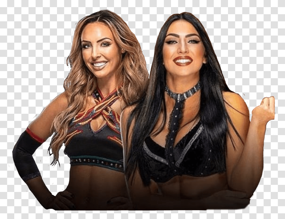 Iiconics Peytonroyce Peytonroycewwe Billiekay Billiekaywwe Girl, Person, Costume, Face Transparent Png