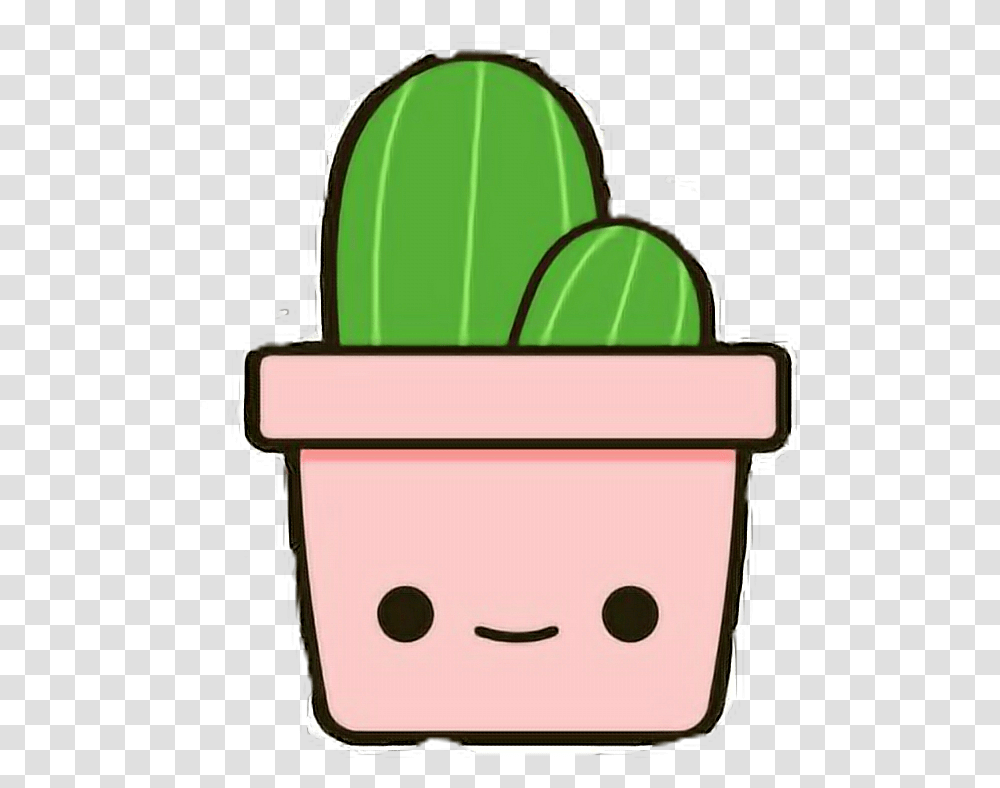 Ikawaii Cute Cactus Cutie Aesthetic Art Cartoon Pink, Plant, Food, Fruit Transparent Png