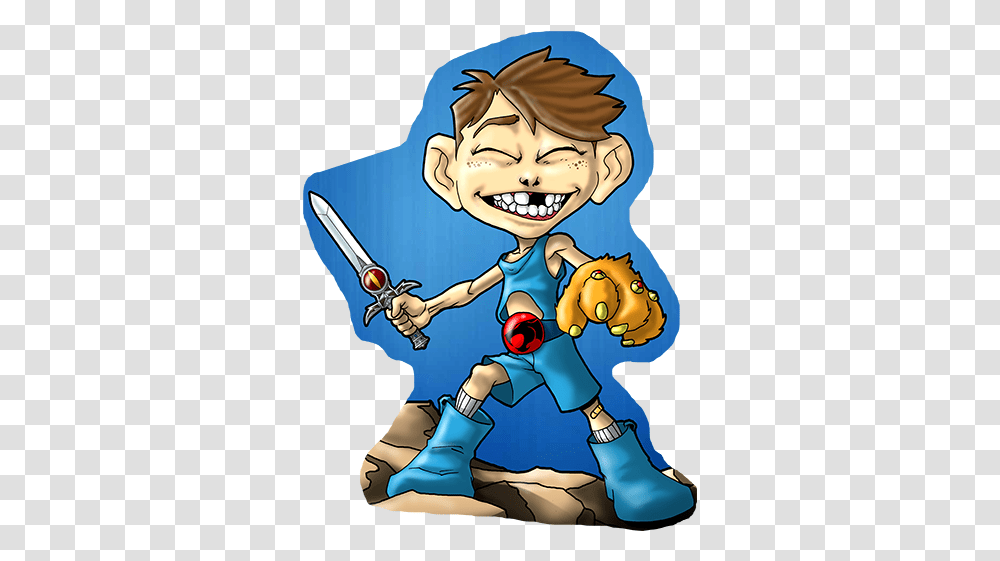 Ike As Thundercats Sticker Cartoon, Person, Outdoors, Weapon, Blade Transparent Png