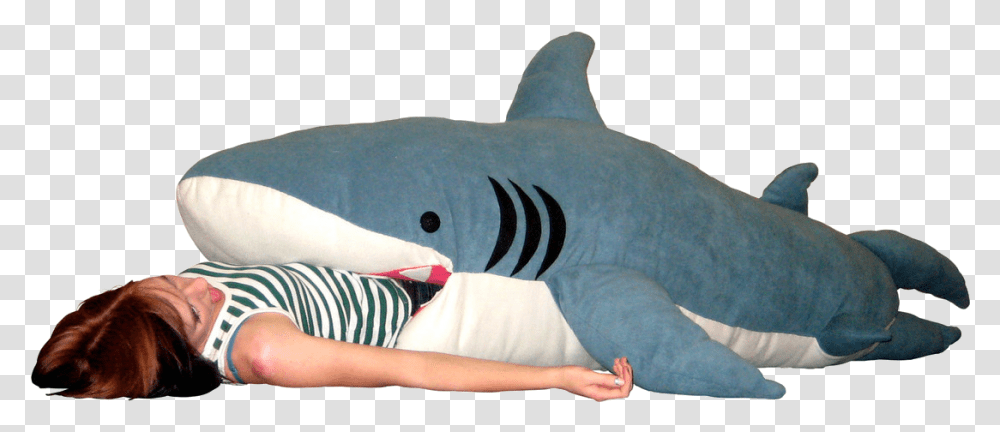 Ikea Shark Sleeping Bag, Pillow, Cushion, Asleep, Person Transparent Png