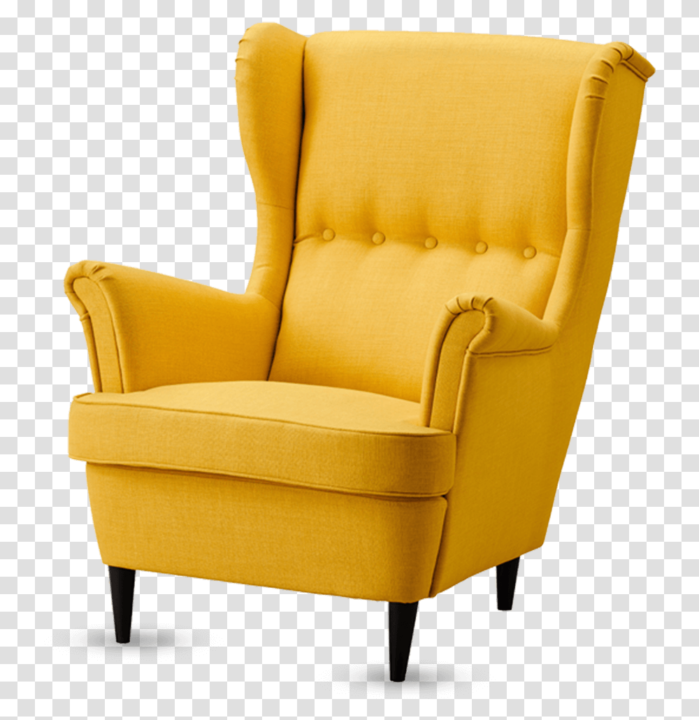 Ikea Yellow Chair, Furniture, Armchair Transparent Png