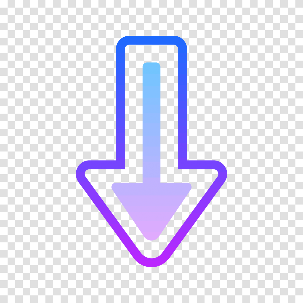 Ikonka Thick Arrow Pointing Down, Light, Logo, Trademark Transparent Png