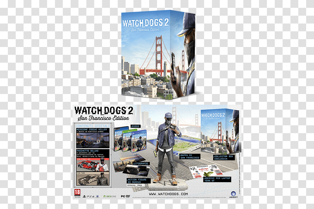 Il Gioco Watch Dogs Edition San Francisco Watch Dogs, Person, Human, Advertisement, Poster Transparent Png