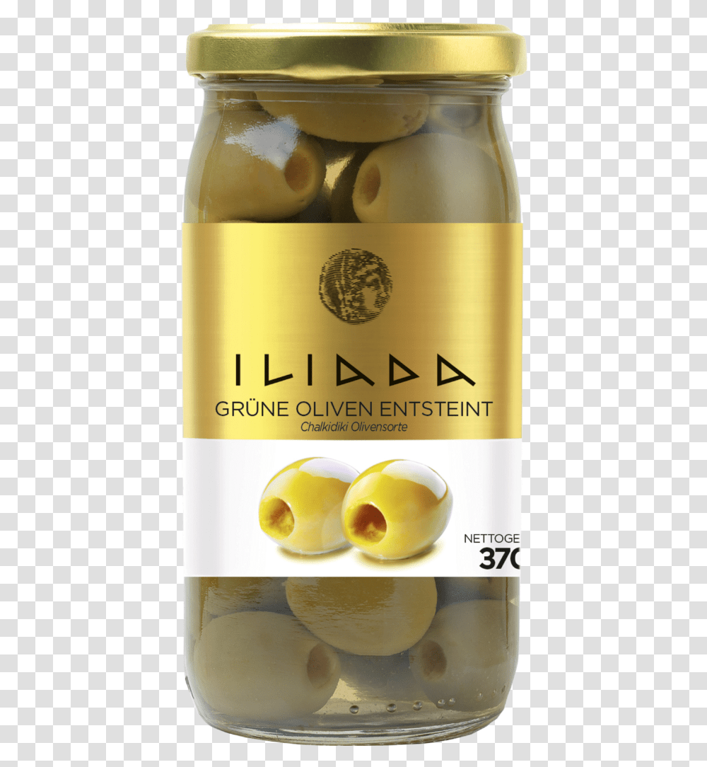 Iliada Golden Line Green Olives Pitted Iliada, Bottle, Egg, Food, Milk Transparent Png