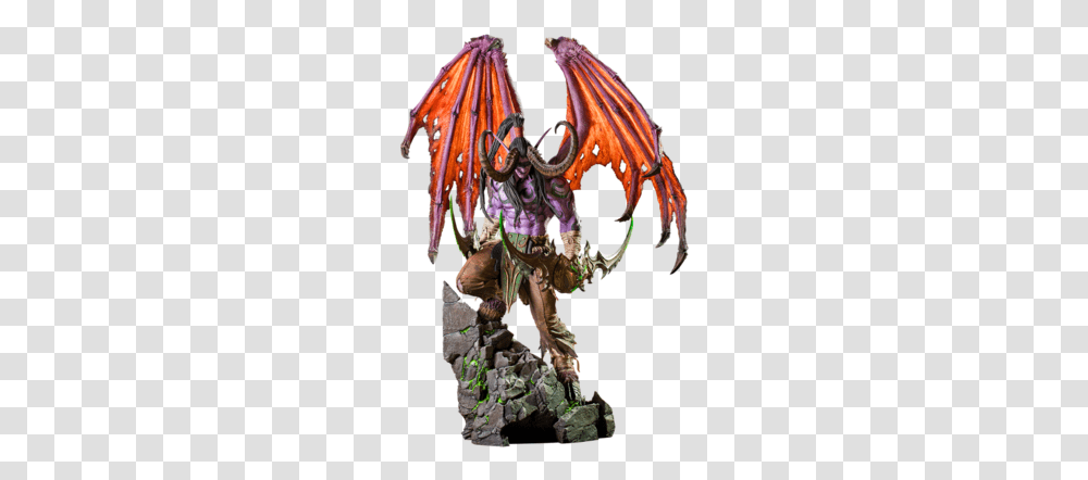 Illidan Statue, World Of Warcraft, Dragon, Photography Transparent Png