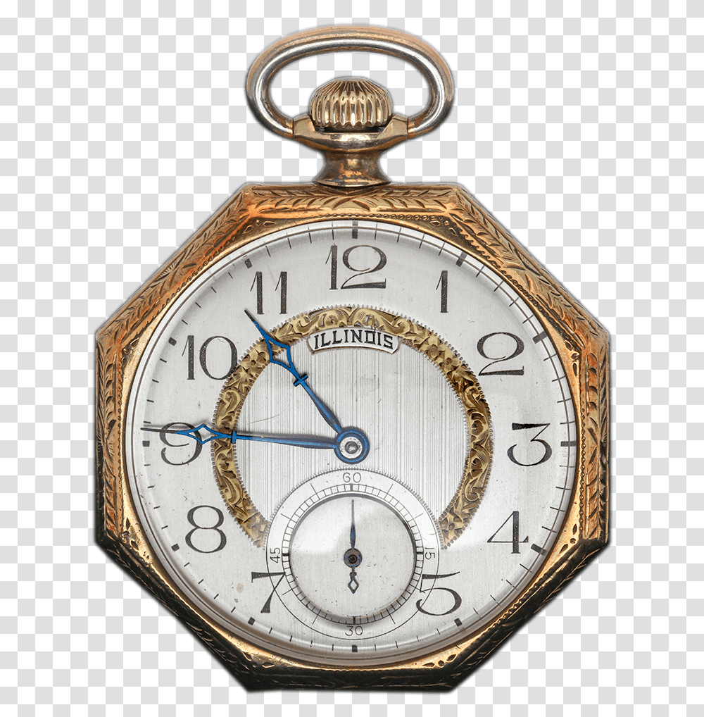 Illinois 14k Gold Pocket Watch Pocket Watch, Clock Tower, Architecture, Building, Wristwatch Transparent Png