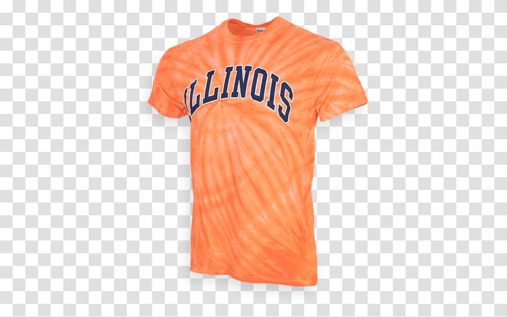 Illinois Orange Tie Dye T Shirt Illinois T Shirts, Apparel, Jersey Transparent Png