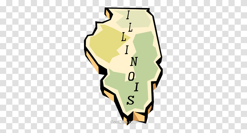 Illinois State Map Royalty Free Vector Clip Art Illustration, Diagram, Plot, Weapon, Weaponry Transparent Png