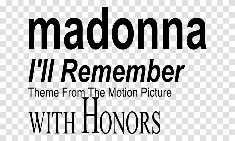 Illremember Madonna Single Logo Printing, Word, Alphabet, Letter Transparent Png