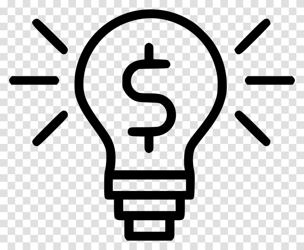 Illuminated Lightbulb Dollar Sign Icon Free Download, Gas Pump, Machine, Stencil Transparent Png