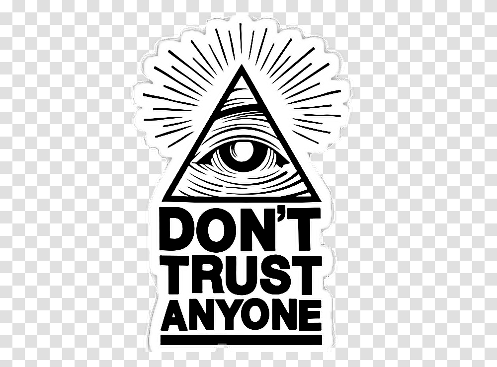 Illuminati Don't Trust Anyone Download Triangle, Stencil, Label Transparent Png