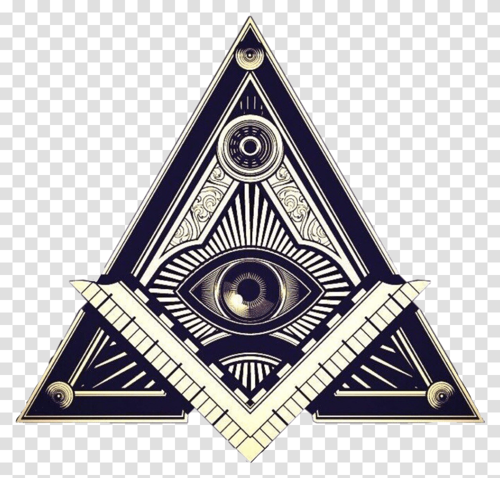 Illuminati New World Order Freemasonry Image Secret Society Illuminati, Symbol, Triangle, Star Symbol, Logo Transparent Png