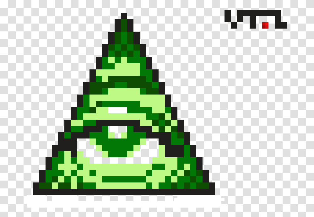 Illuminati Pixel Art, Triangle, Architecture, Building, Christmas Tree Transparent Png