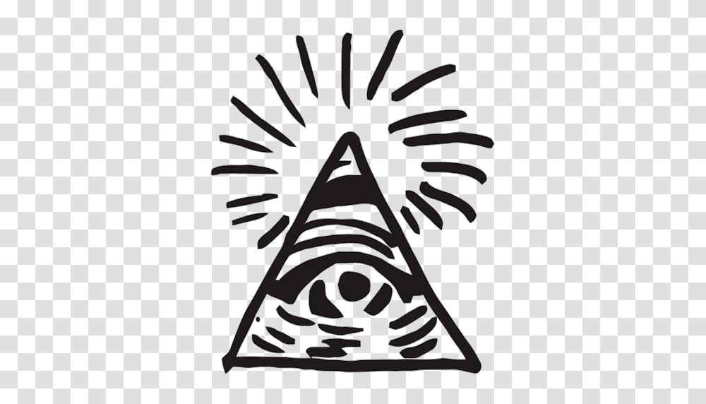 Illuminati, Triangle, Arrowhead, Stencil Transparent Png