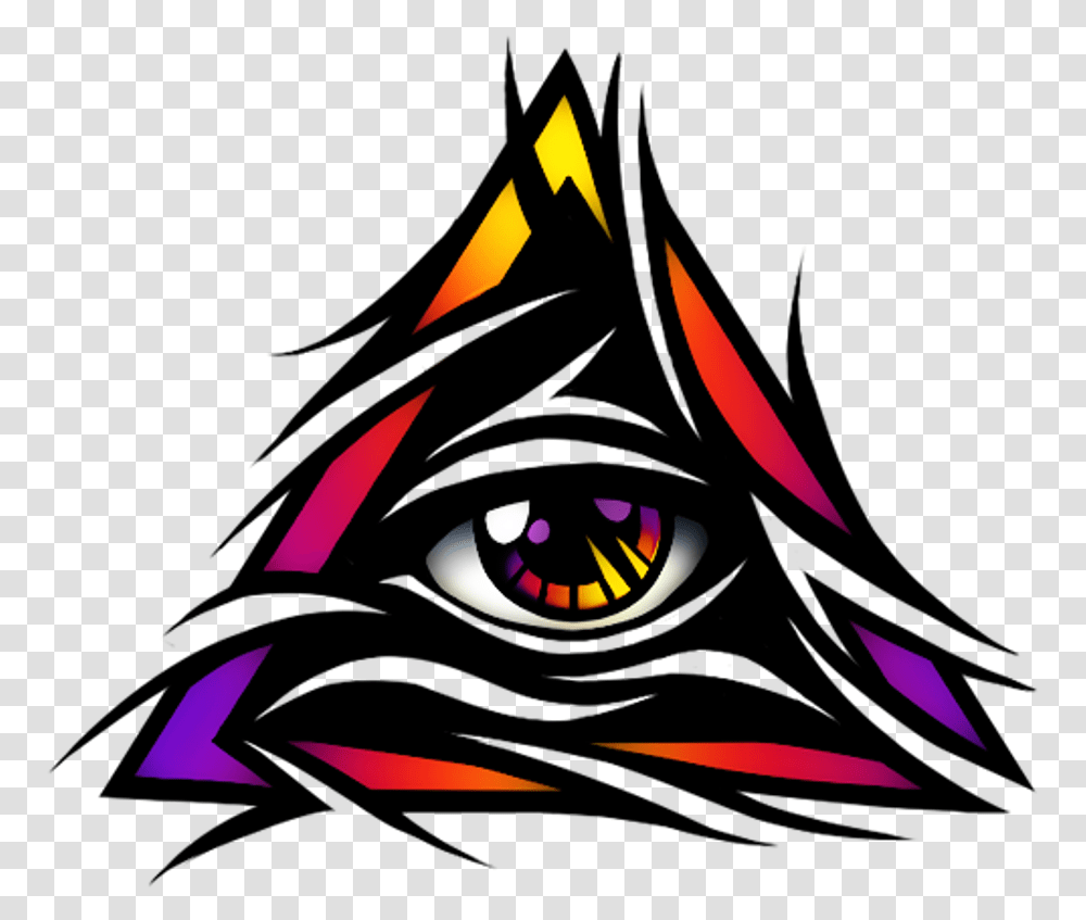Illuminati Tattoo Eye Icu All Knowing Creepy Sticker, Angry Birds Transparent Png