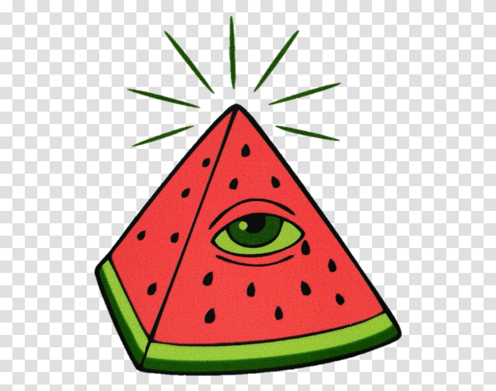 Illuminati Watermelon, Plant, Fruit, Food, Triangle Transparent Png