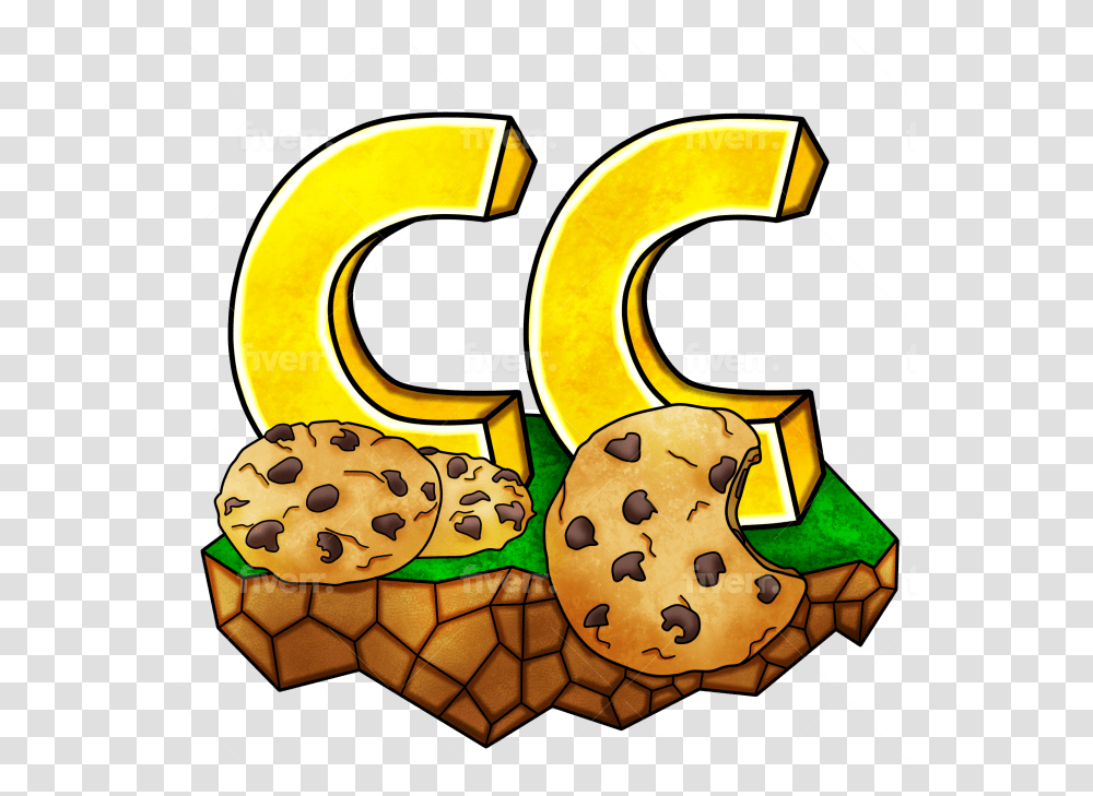 Illustrate A Minecraft Sever Logo Or Icon And Discord Cookies And Crackers, Number, Symbol, Text, Alphabet Transparent Png
